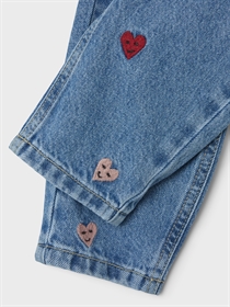 NAME IT Mom Jeans Bella Medium Blue Heart